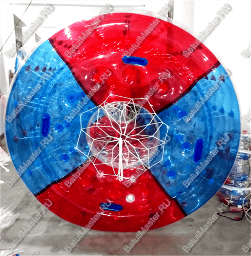 Аттракцион Водный роллер (Гидророллер) ПВХ «Красно-синий» 2*1.8*1.8 м