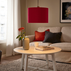 IKEA SUNNEBY  (ИКЕА СУННЕБЙ)  -  / MOLNSKIKT Подвесной светильник, черный/темно-красный бархат, 33 см