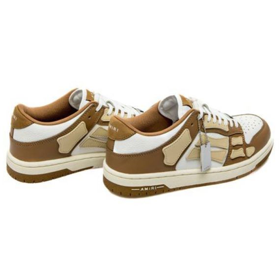Amiri Leather Low Top 'White Brown'
