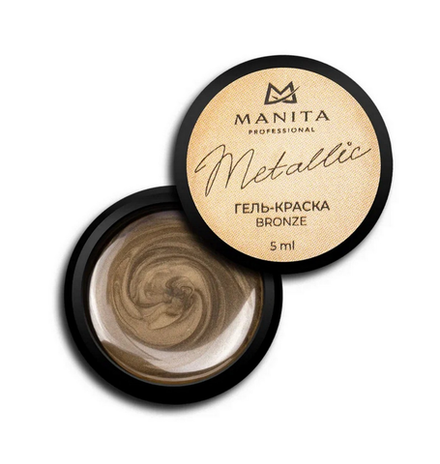 Manita Professional Metallic Bronze - Гель-краска с липким слоем, 5мл