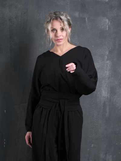 Лонгслив /двустороний/ черный