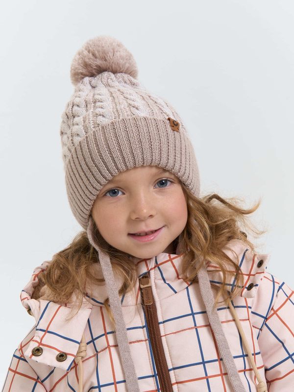 Шапка зимняя из смесовой шерсти с флисовым подкладом 