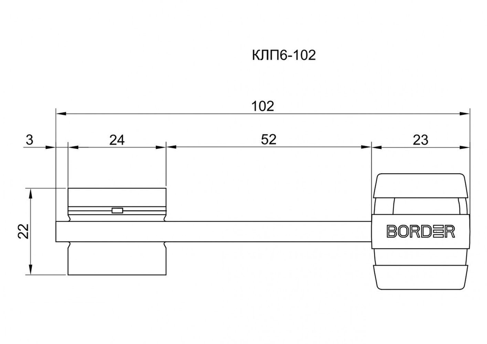 Замок BORDER ЗВ9-6ПК3/15 (КЛП6-102).ЛП3.В.В9.У2 77411