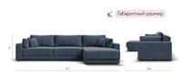 Угловой диван Босс Прайм Макс Велюр Роял топаз