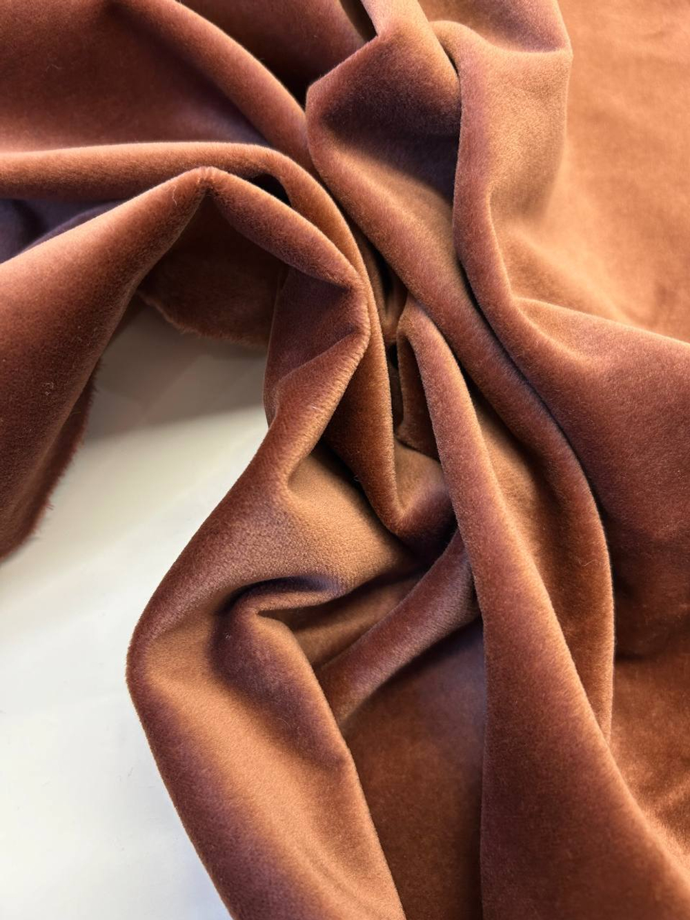 Бархат хлопок с эластаном Ermenegildo Zegna шоколадный