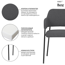 Кресло Bergenson Bjorn Wendy темно-серое