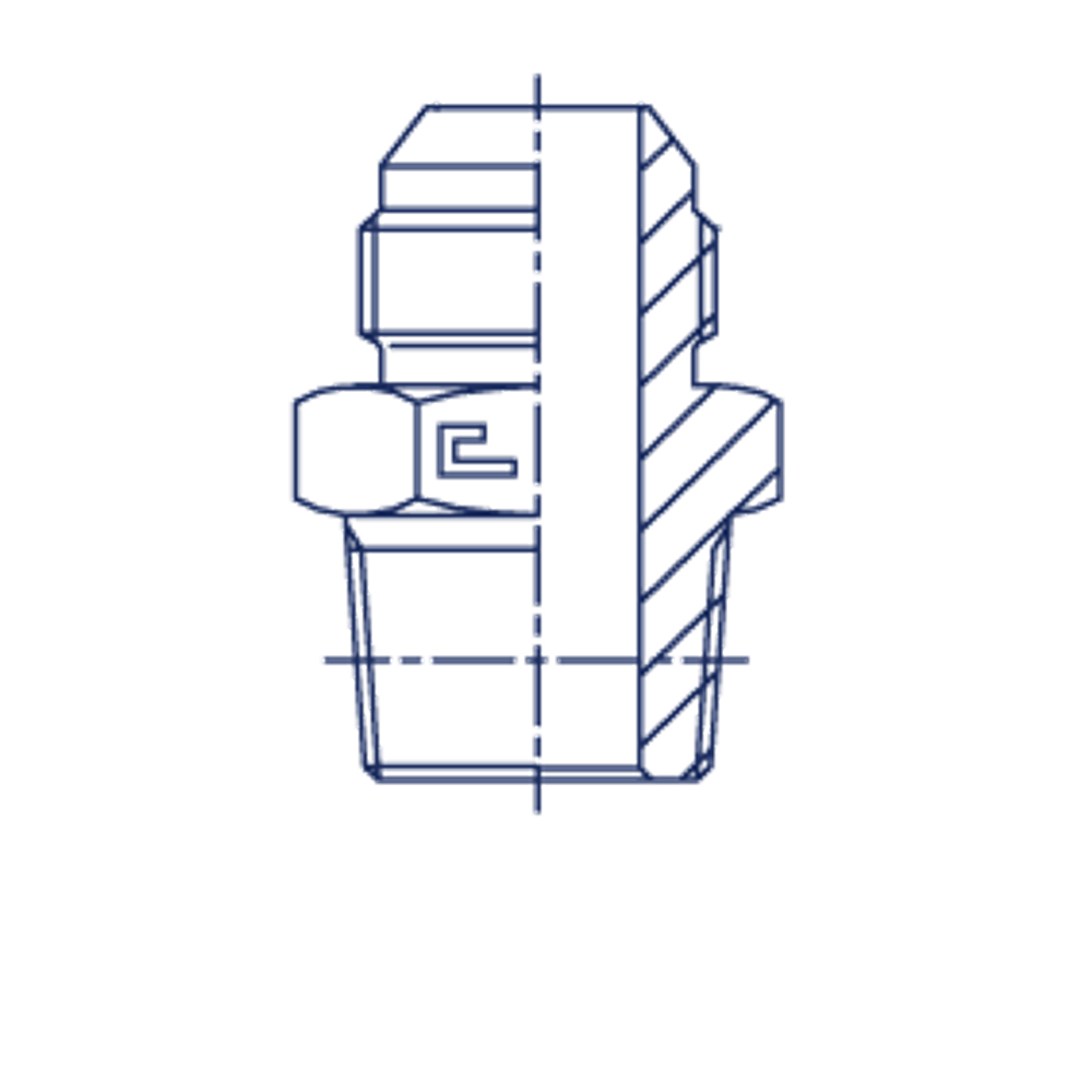 Штуцер FC JIC 1/2" BSPT1/4"