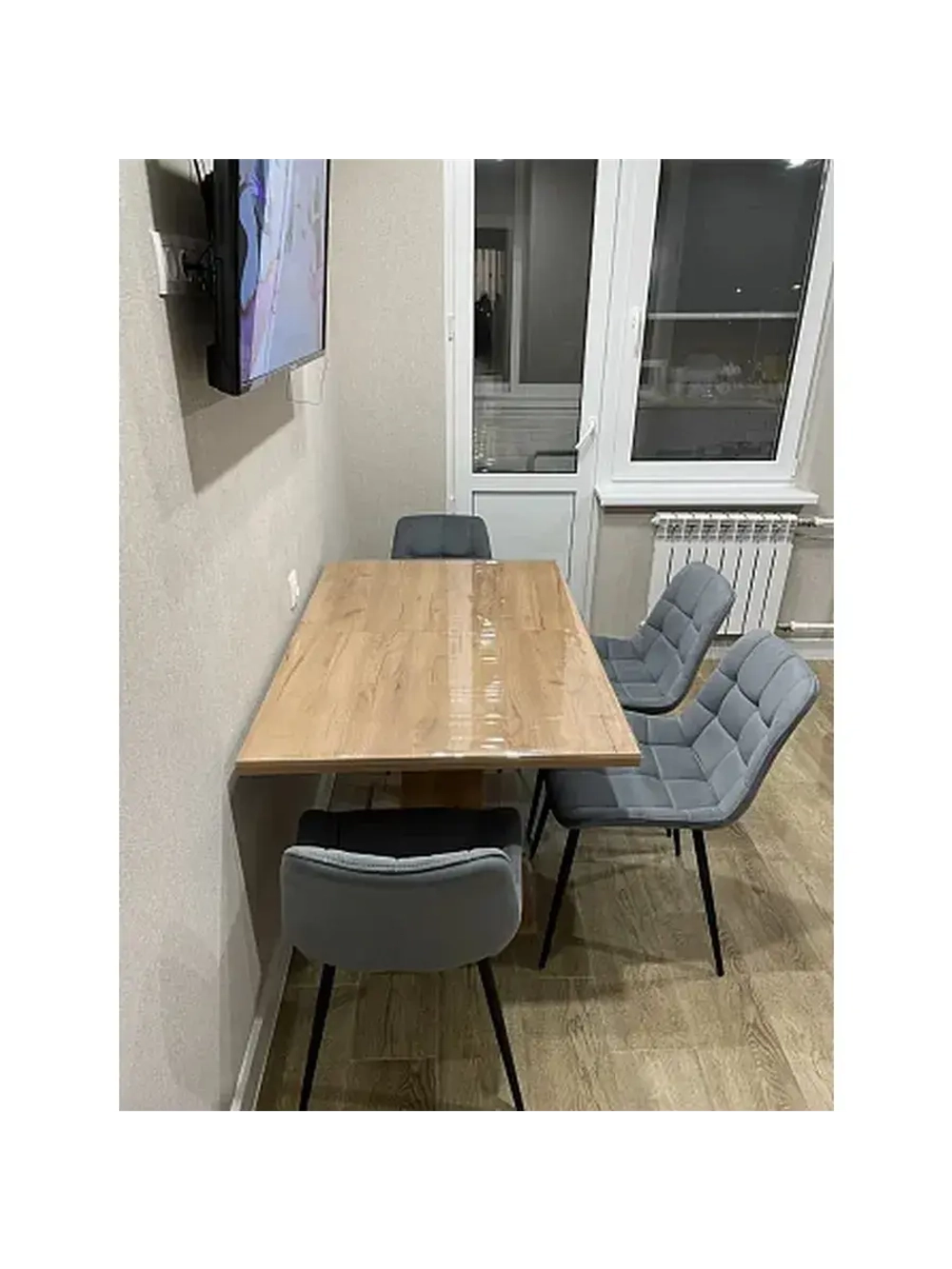 Стол кухонный обеденный раздвижной 120х80х75,5 см