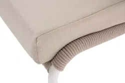 "Милан" лаунж-зона 5-местная плетеная из роупа (веревки), каркас алюминиевый белый, роуп бежевый