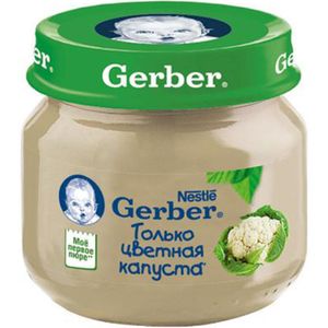 ПЮРЕ GERBER ЦВЕТНАЯ КАПУСТА 80ГР