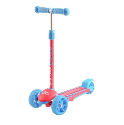 Самокат детский трехколесный светящийся  Tech Team  Lambo 2020 кораллово-синий