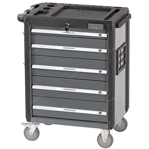 NORDBERG (T5N(G)) Тележка инструментальная 5 полок, серая
