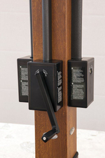 Зонт профессиональный двухкупольный 3.5х7 м Scolaro Wood Double, имитация ироко, слоновая кость