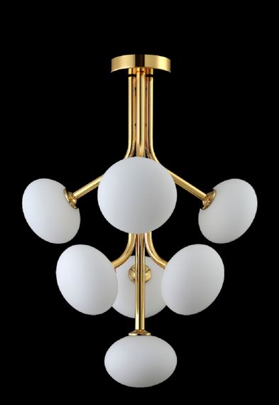 Подвесная люстра Crystal Lux ALICIA SP7 GOLD/WHITE