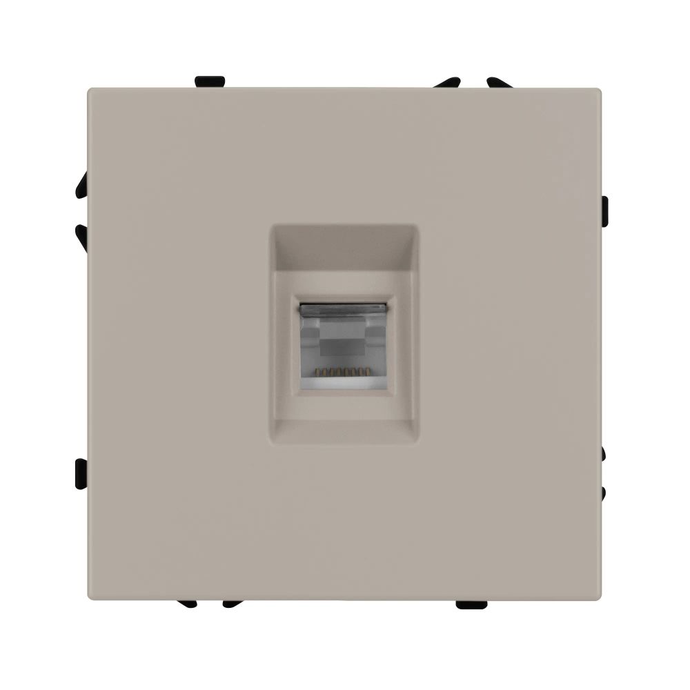 Механизм компьютерной розетки SCT-NOBE-MPC1-SFPL-CA (RJ-45, CAT6) (Arlight, Кашемир) 059438