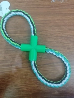 Игрушка - канат для собак средних и крупных пород «НЕСКУЧАЙКА», цвет зелёный 25*4см