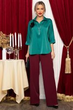 Блуза Шахерезада (изумрудная) Б14675-18М LT Collection