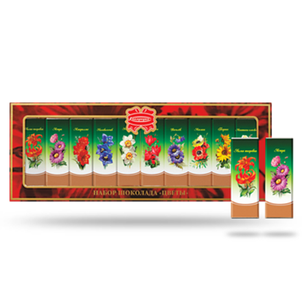 Набор шоколада "Цветы" 200г. Коммунарка