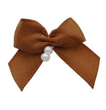 ГХ14596 Бантик 25*28мм, цв.бронза с бусинкой