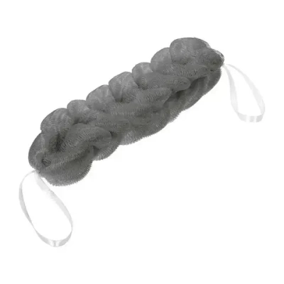 Мочалка-косичка, серая, 40г, 26х5см, для бани и сауны, HotPot