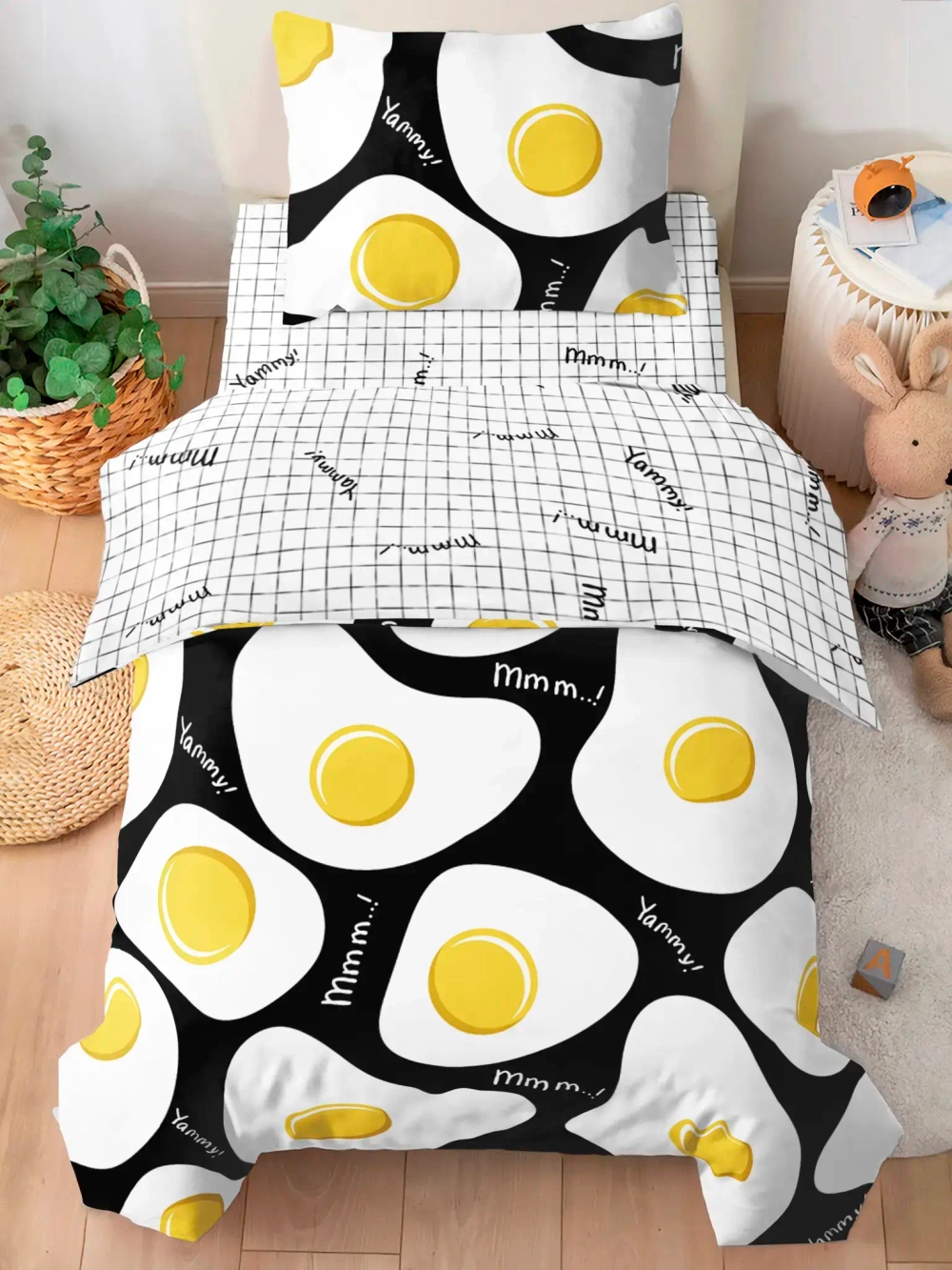 Постельное белье 1,5 бязь Павлинка Яичница с 1 нав. 70*70