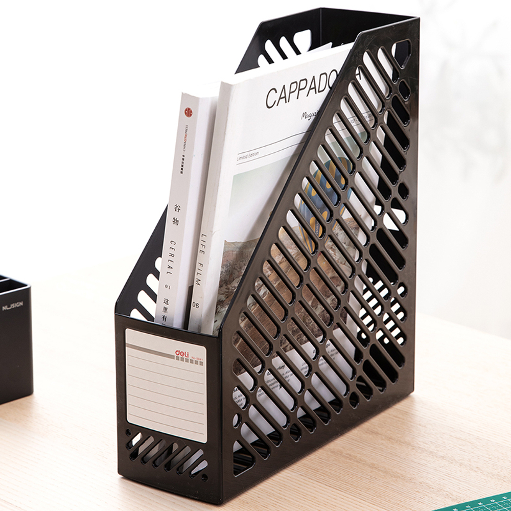 Лоток вертикальный DELI, пластик, черный