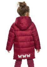 пальто для девочек зимнее малиновое