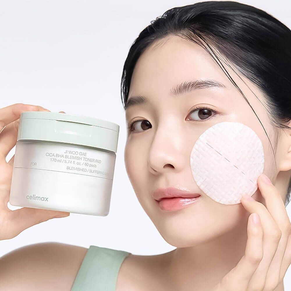 Пилинг-пэды от воспалений Celimax Ji Woo Gae Cica BHA Blemish Toner Pad