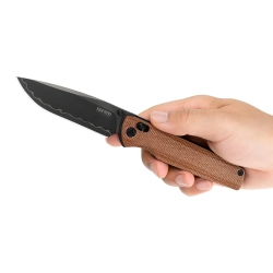 Нож складной SRM 258L-MN2 Terrier Black (140Cr Laminated, Brown Micarta)