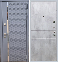 Входная металлическая дверь Рекс 24 Силк Титан / ФЛ-290 бетон светлый