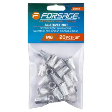 Заклепки резьбовые алюминиевые 20шт. Forsage F-36454