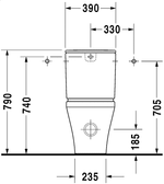 Унитаз напольный Duravit DuraStyle 2155090000-0935100005 белый, с крышкой микролифт, с бачком