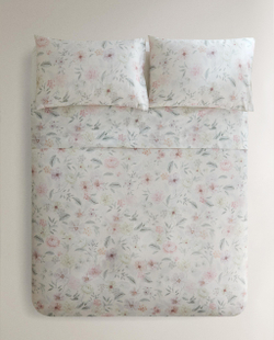Пододеяльник Zara Home сатин, хлопок 100%, с цветочным принтом, 6166/088