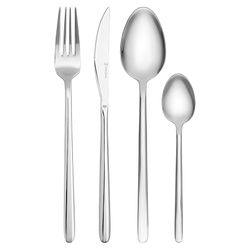 Набор столовых приборов Pure, серебристые глянцевые, 16 пред.