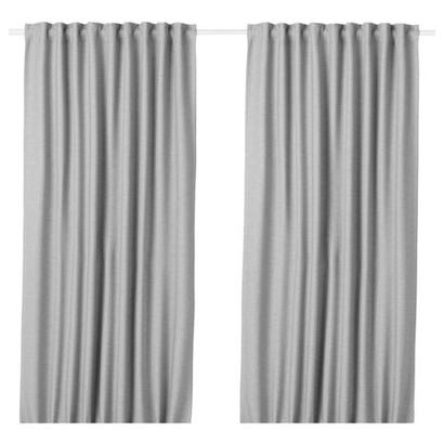 Комплект штор IKEA VILBORG (ВИЛБОРГ), Серый, 145x250 см, 2 шт