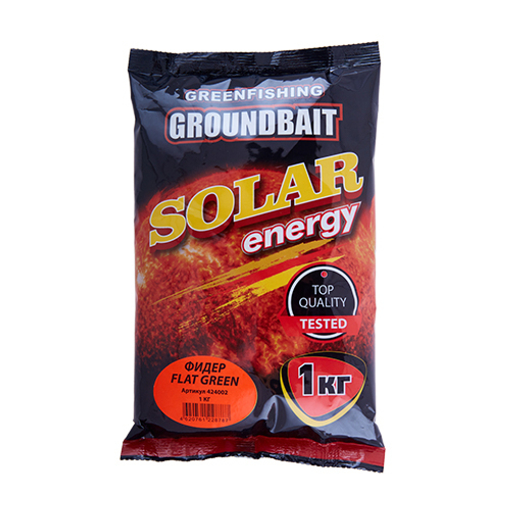 Прикормка GF Solar Energy 1кг Фидер Flat Green