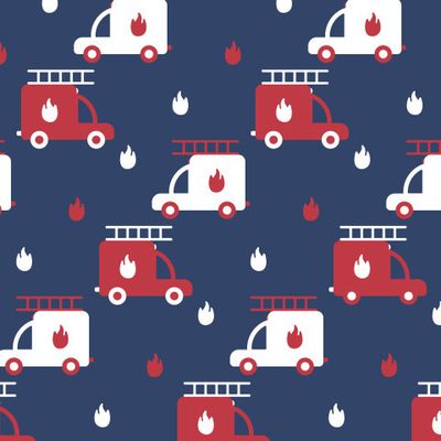 Buy kids fabric car fire engine blue red