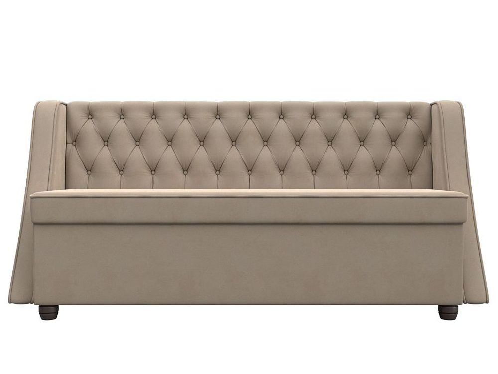 Диван кухонный прямой Лофт, Бежевый, Велюр, 104545