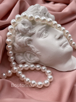 Жемчуг белый на нити