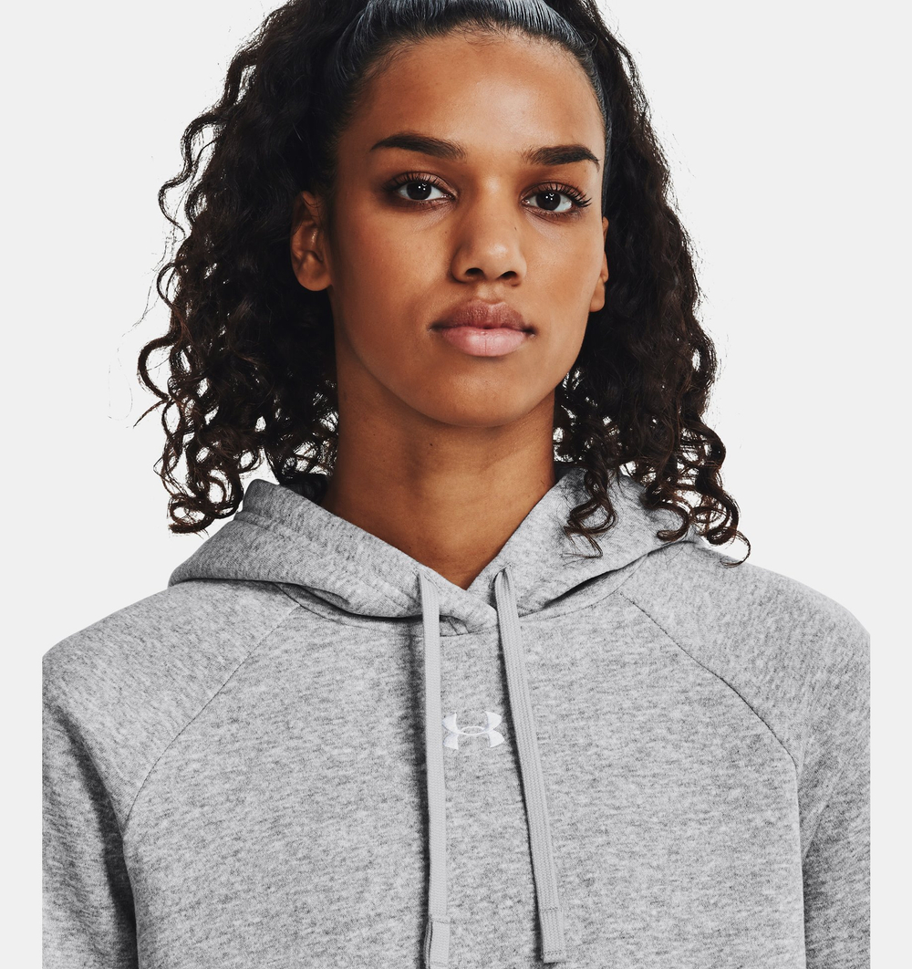 Женская флисовая толстовка Under Armour UA Rival Fleece Hoodie-GREY