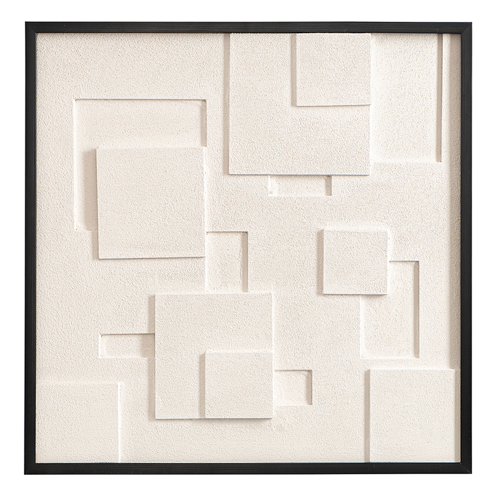 Панно декоративное с эффектом 3d minimalism square, с черной рамой, 60х60 см
