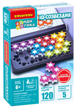 Детская логическая настольная игра "IQ-созвездия" Bondibon