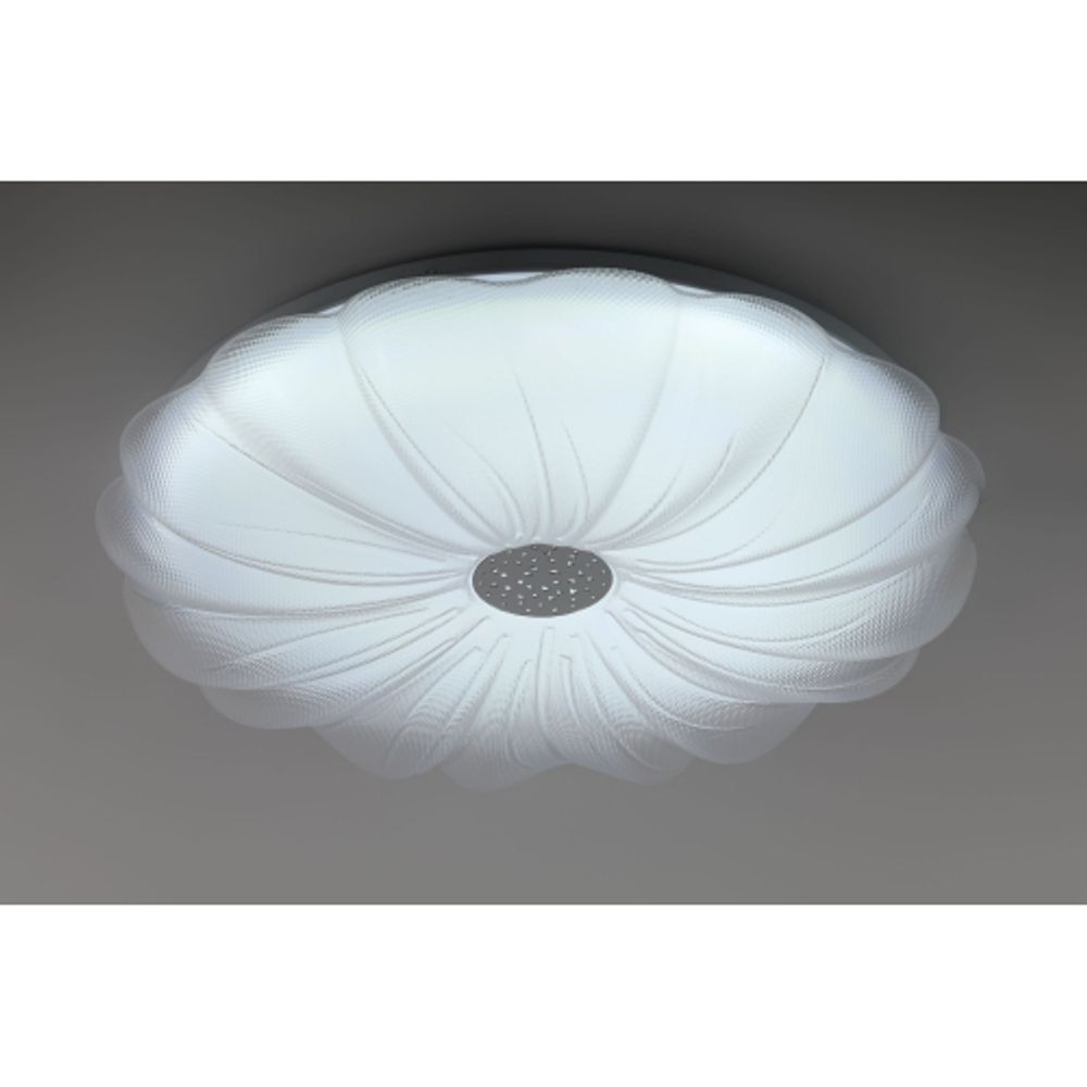 Светильник потолочный светодиодный ЭРА Классик без ДУ SPB-6 Muze 84W-3K-6,5K WH+CH 3000-6500К белый/шампань