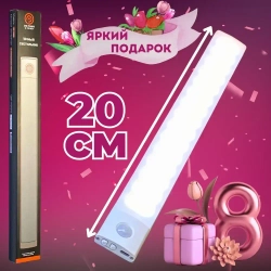 Светильник с датчиком движения, 20 см беспроводной на аккумуляторе