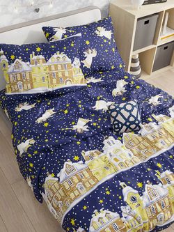 Простынь на резинке Сказка "Зимняя сказка" 120х200 см