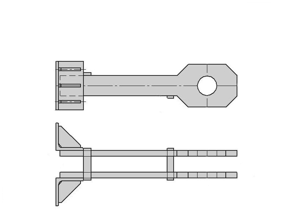 Закладное изделие 760x59x250x16 для крепления анкерной тяги МН1-500-55 Серия 3.505.1-15