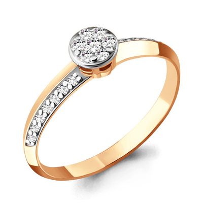 961445Ак Кольцо из золота с бриллиантами из коллекции "Mon Amour"