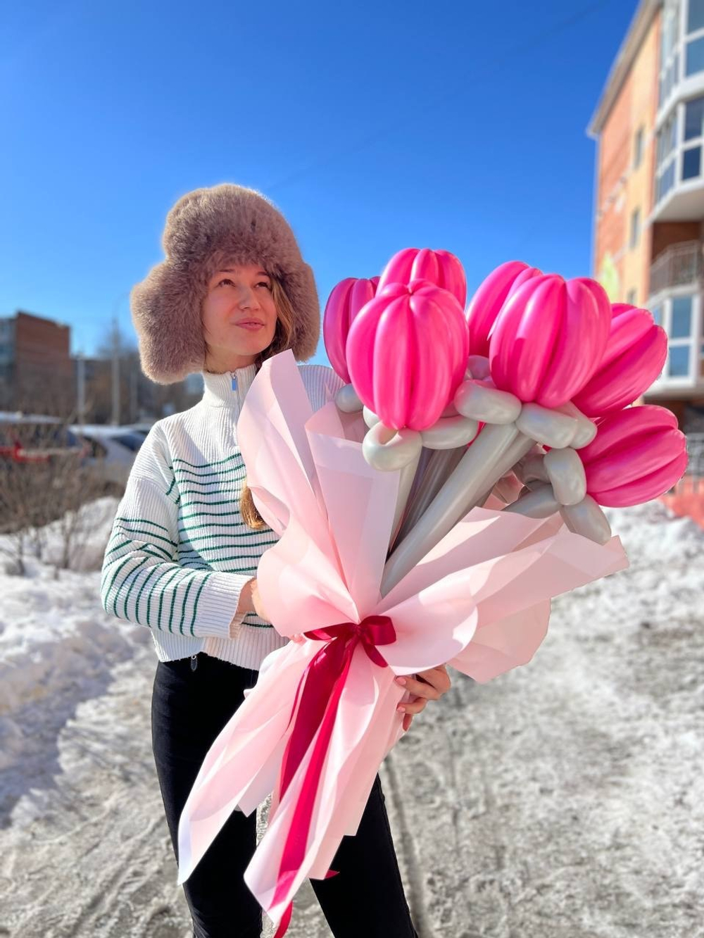 Букет Цветы из воздушных шаров, Тюльпаны №2964