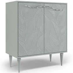 Комод Арт Колор leaves Классик Сильвер с 2 полками Серый дым