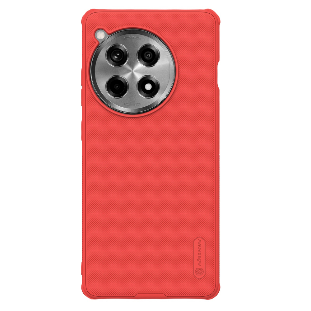 Усиленный двухкомпонентный чехол красного цвета от Nillkin для OnePlus 12R и Ace 3, серия Super Frosted Shield Pro